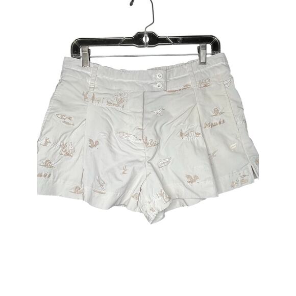 Fabletics Malbon Pants - Fabletics Malbon pleated flounce short in bone, size M, EUC